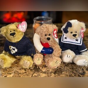 3 TY Attic Treasures Nautical Bears Lot – Salty, Breezy & Allura ⚓️🐻